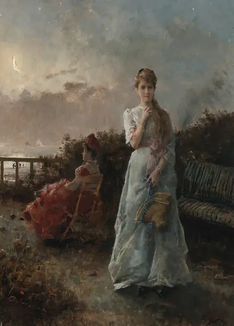 Un Soir À La Mer by Alfred Stevens